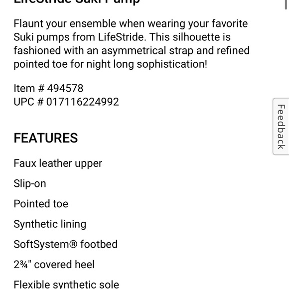 Lifestride Suki Black Pumps Size 9.5W - Picture 5 of 10